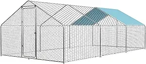 Cage extérieure en acier galvanisé Cage de course pour chien grand chenil pour chien résistant aux UV ombragé Pet Run House Lapin Pet Pet Pen - Product Image 5
