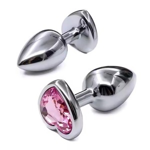 Different Color <strong>Stainless</strong> <strong>Steel</strong> <strong>Jewel</strong> Anal <strong>Plug</strong> with <strong>Heart</strong> <strong>Shape</strong> Metal <strong>Butt</strong> <strong>Plug</strong> Sex Toys Female - Product Image 6