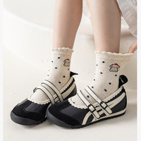 Chaussettes ras du cou en nylon/coton personnalisées pour jeunes femmes, style régulier à imprimé léopard, pour la vente en gros