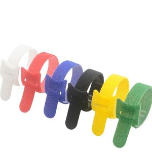 Sangles réutilisables en nylon coloré, attaches de câbles en forme de T, multifonctionnelles, pour la gestion des câbles de données avec Velcro - Product Image 2