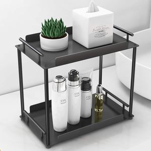 Double-layer storage <b>rack</b>, new cross-border style, multi-functional <b>kitchen</b> countertop spice <b>rack</b>, bowl and chopstick holder, - Product Image 2