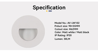 Lumière d'escalier encastrée murale LED ronde 1W pour couloir et coin, éclairage de marche