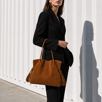 Sac à bandoulière en cuir véritable pour femmes fourre-tout voyage dame sacs à main fournisseur de marque privée personnalisé