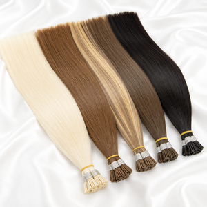 Extensiones de Cabello Humano Remy Europeo Liso Suave de Doble Trama con Queratina I-Tip, Teñibles <span class=keywords><strong>en</strong></span> Todos los Colores, de Fábrica - Product Image 1