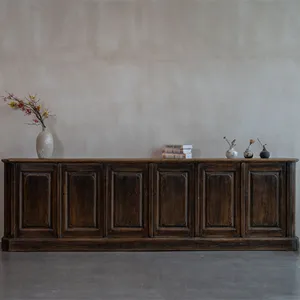 Natur möbel Wohnzimmer möbel Französische Landschaft Massiv recyceltes Vintage Holz Side board