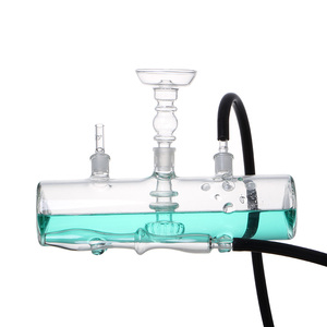 Trung Quốc Nhà máy sang trọng Shisha Set New rõ ràng Glass Ống hookah cơ sở dày narguile tabaco hương vị thanh đóng hộp loại miễn phí - Product Image 2
