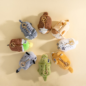 Juego de Peluches de Animales Mini Personalizados al por Mayor, Muñeco de Peluche de Algodón PP con Llavero y Bolsa para Auriculares, Regalos Escolares para Carnaval, MOQ Bajo - Product Image 6