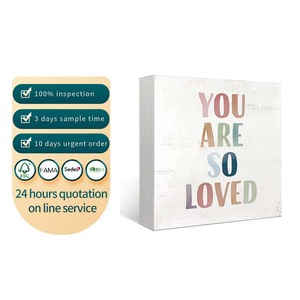 Kids Room Decor Wood Box Sign Wood Crafts Wooden Boxes & Wall Signs Classroom Desk Block Sign Decor