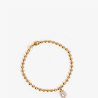 Pulsera de Perlas Barrocas de Agua Dulce Blancas al por Mayor, Joyería Elegante Irregular de Acero Inoxidable para Mujer, Regalo