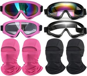 Lunettes de moto tout-terrain, VTT, motocross, course, ski, lunettes de sécurité avec 4 cache-cou, bandana, masque facial - Product Image 6
