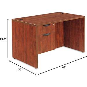 Coque de bureau Alera Valencia Series 48 x 30 x 29-1/2 pouces, cerisier moyen - Bureaux - Product Image 1