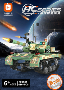 Nouveauté <span class=keywords><strong>Forange</strong></span> FC9004  Char d'assaut technologique RC et APP Briques de construction DIY Char d'assaut pour enfants - Product Image 2