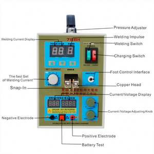 Точечная сварочная импульсная батарея SUNKKO 788H, точечные сварочные аппараты со светодиодным освещением, зарядка литиевой батареи 18650 + тестер батареи 110 В 220 В - Product Image 3