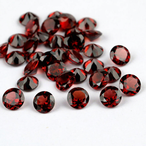 Gema de Granate Rojo Natural AAA+ de Corte Brillante de 4mm-10mm con Efecto de Juego de Color Certificado por Terceros FF Jewellers Modelo 85 Joyería - Product Image 1