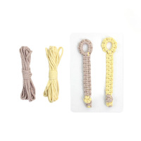 Kit de macramé 2 pièces pliable et portable, organisateur de câbles DIY, support de câble en polyester style mignon, sangle de gestion de câbles de données, tutoriel inclus