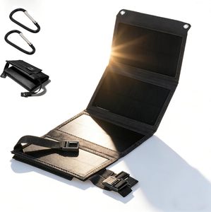 Panneau solaire portable 10W, panneau solaire pliable, chargeur solaire, étanche IP65, panneaux solaires à haute efficacité 19,5%, chargeur rapide, ports USB - Product Image 6