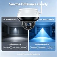 Cámara de Seguridad IP Inalámbrica POE con Zoom Óptico 5X, Antivandálica, Tipo Domo, Tuya Smart, 5MP, Wifi, PTZ, para Interiores y Exteriores