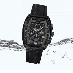 นาฬิกา NAVIFORCE 6101 แบรนด์คุณภาพสูง นาฬิกาสปอร์ตผู้ชาย ควอตซ์ กันน้ำ 50 เมตร สายซิลิโคน แสดงวันที่ นาฬิกาแท้สำหรับผู้ชาย - Product Image 6