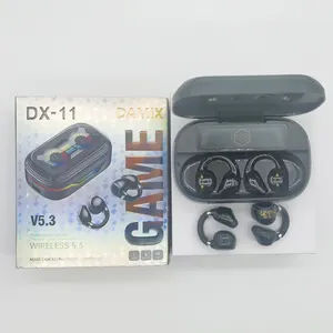 DX-11 TWSイヤフォンタッチコントロールHIFIステレオパワーバンクヘッドフォンノイズリダクションイヤークリップDX11ワイヤレスイヤホン