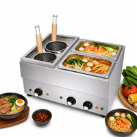 Marmite Électrique Commerciale Multifonction en Acier Inoxydable pour Nouilles, Soupes, Riz, Ragoûts, et Préparation de Plats Épicés (Hot Pot) et de Raviolis