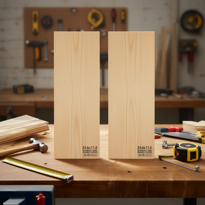 Tableros de Madera de Pino Sólido de 23.6x11.8 Pulgadas, Acabado Natural, Grado Mueble, Rectangulares - Product Image 2