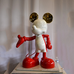 Scultura Personalizzata di <span class=keywords><strong>Topolino</strong></span> <span class=keywords><strong>e</strong></span> <span class=keywords><strong>Minnie</strong></span> in Resina, Statua in Vetroresina per Decorazione Domestica - Product Image 6