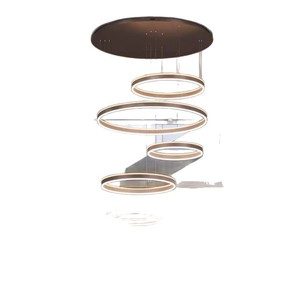 Minimalist Spiral Chandelier LED Remote Control Multi Head Round Pendant <b>Light</b> For Home Living Room Villa <b>Ceiling</b> Lighting - Product Image 4