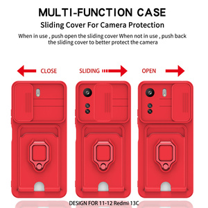 ที่ยึดแม่เหล็กในรถแบบเลื่อนได้เคสสำหรับ <span class=keywords><strong>Xiaomi</strong></span> redmi 13 12 13C 14C <span class=keywords><strong>A1</strong></span> <span class=keywords><strong>A1</strong></span> 12C + A3 A3X 14T 13T เคส C75 TPU ฝาครอบกันกระแทก - Product Image 5