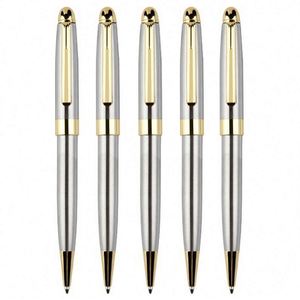 Classical Popular Style Sports Gold and Silver Weighted Metal Luxury Ball 1.0Mm Customized Logo Promotional <b>Pen</b> - Product Image 1