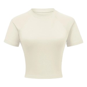 <span class=keywords><strong>T</strong></span>-<span class=keywords><strong>shirt</strong></span> Crop Top da Donna Personalizzabile con Logo, in Cotone Elasticizzato French Terry 220G, Traspirante, Vestibilità Slim, Girocollo, Manica Corta, con Scritta, Estivo - Product Image 1