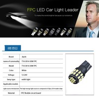 Ampoules LED JIACHI New T10 3014 30SMD 12-24V pour tableau de bord, lampes d'instrumentation, matériau FPC noir, ajustement universel pour Explorer