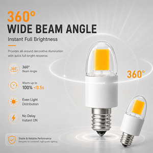 หลอดไฟแอลอีดีแบบเชิงเทียน E12 2.5 วัตต์ COB ปรับความสว่างได้ 250-280 ลูเมน AC 120V 230V 360 องศา CE ETL RoHS 15000 ชั่วโมง รับประกัน 2 ปี สำหรับโรงแรม - Product Image 5