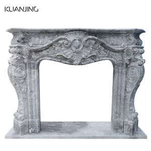 Diseño Popular tallado a mano francés independiente chimenea decorativa manto Carrara mármol blanco para Villa cocina uso al aire libre - Product Image 6