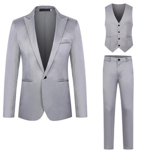 Men's Three Piece Suit Set Men Suit <strong>Jacket</strong> +vest+trousers Set Slim Fit High Quality M to 5XL Plus Size Fashionable Suit Set OEM - Product Image 3