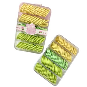 <b>Childrens</b> Hair <b>Ties</b> Matcha Five Compartment Box Yellow Green Cute Cartoon Daily Use - Product Image 5