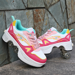 Chaussures de sport légères et respirantes pour femmes, semelle souple, style basket-ball, chaussures plates en maille ajourée pour l'été - Product Image 2