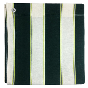 Tenda da Sole in Cotone Verde/Bianco 150x290 cm per Uso Esterno - Product Image 1