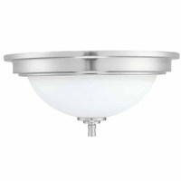 Livraison rapide Plafonnier en verre dépoli à 2 lumières Plafonnier 13 pouces Finition nickel brossé