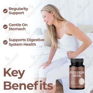 कार्बनिक शाकाहारी पेसिलियम भूक कैप्सूल प्राकृतिक फाइबर पूरक पाचन स्वास्थ्य सहायता के लिए - Product Image 4