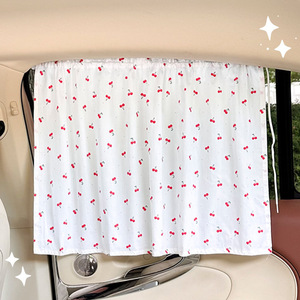 Car <b>Window</b> Curtains Cotton Fabric Sucker Installation Side <b>Shades</b> Sunscreen For Autumn Use - Product Image 4