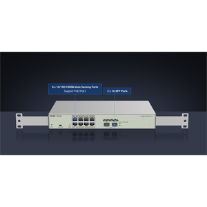 RG-NBS3100-8GT2SFP-P-V2 Commutateur Ethernet géré L2 L3 PoE 8 ports SFP en rack pour les réseaux d'entreprise, de vidéosurveillance et de campus - Product Image 4