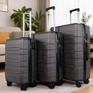 Valise légère A055 20 pouces pour voyages d'affaires avec serrure à combinaison, roues pivotantes, fermeture à glissière, unisexe - Product Image 3