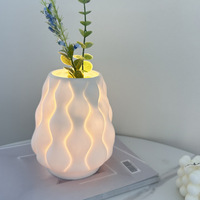 Veilleuse en porcelaine blanche luxe créatif conception simple lampe de table à feu uni pour la décoration intérieure décoration de bureau en céramique