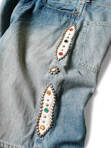 Shorts en jean slim fit pour homme, extensibles, confortables et respirants, pour l'été - Product Image 2