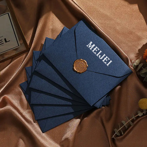 Sang Trọng Biểu Tượng Tùy Chỉnh Vàng Lá Màu Xanh Tông Kinh Doanh Lời Mời Món Quà Lời Chào Cảm Ơn Bạn Thẻ Bao Bì Giấy Phong Bì - Product Image 2