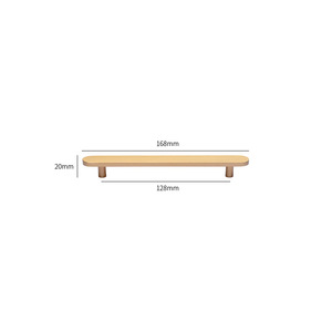 Gagang Kabinet Kuningan Padat, Gagang Laci Kuningan, Gagang Pintu Lemari Modern dengan Tepi Bulat untuk Gagang Lemari Dapur - Product Image 6