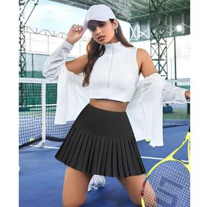 Jupe de sport respirante taille haute pour femme, idéale pour le yoga, le tennis, la course et l'entraînement, avec haute élasticité et évacuation de l'humidité - Product Image 2