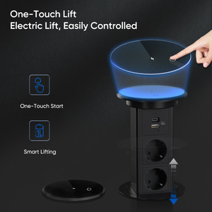 Sinoamigo EU điện phụ kiện nhà bếp cơ giới <span class=keywords><strong>Pop</strong></span> Up bảng ổ cắm tháp Ổ cắm điện sản phẩm nhà thông minh - Product Image 4