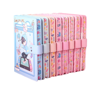 Carnet de notes magnétique de dessin animé, Journal intime, école, bureau, papeterie, carnet à couverture rigide pour fille