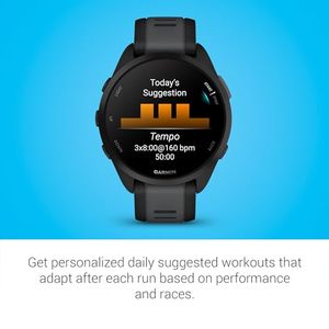 Garmin Forerunner 165, montre connectée de course à pied, écran AMOLED couleur, métriques d'entraînement et informations sur la récupération, noir - Product Image 6
